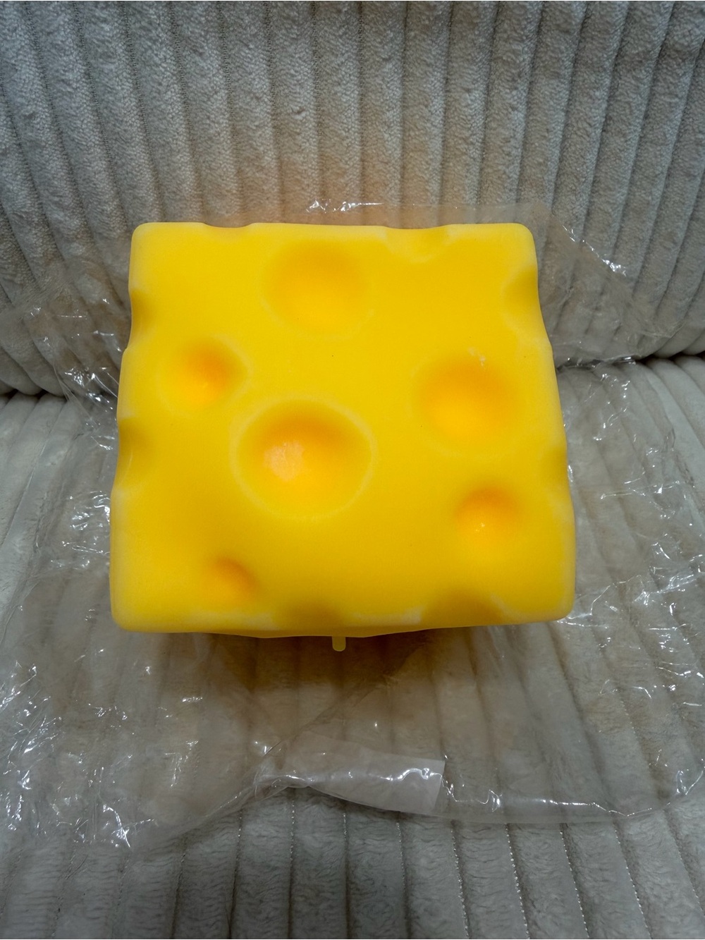 Yellow Cheese  Squishy. No brand jumbo cheese block squishy toy. New.